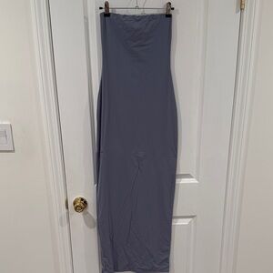 SKIMS Soft Gray Tube Dress